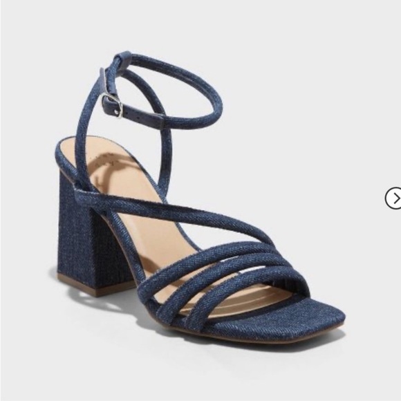New with tags! Women's Katana Heels - A New Day Blue Denim new - Picture 1 of 6